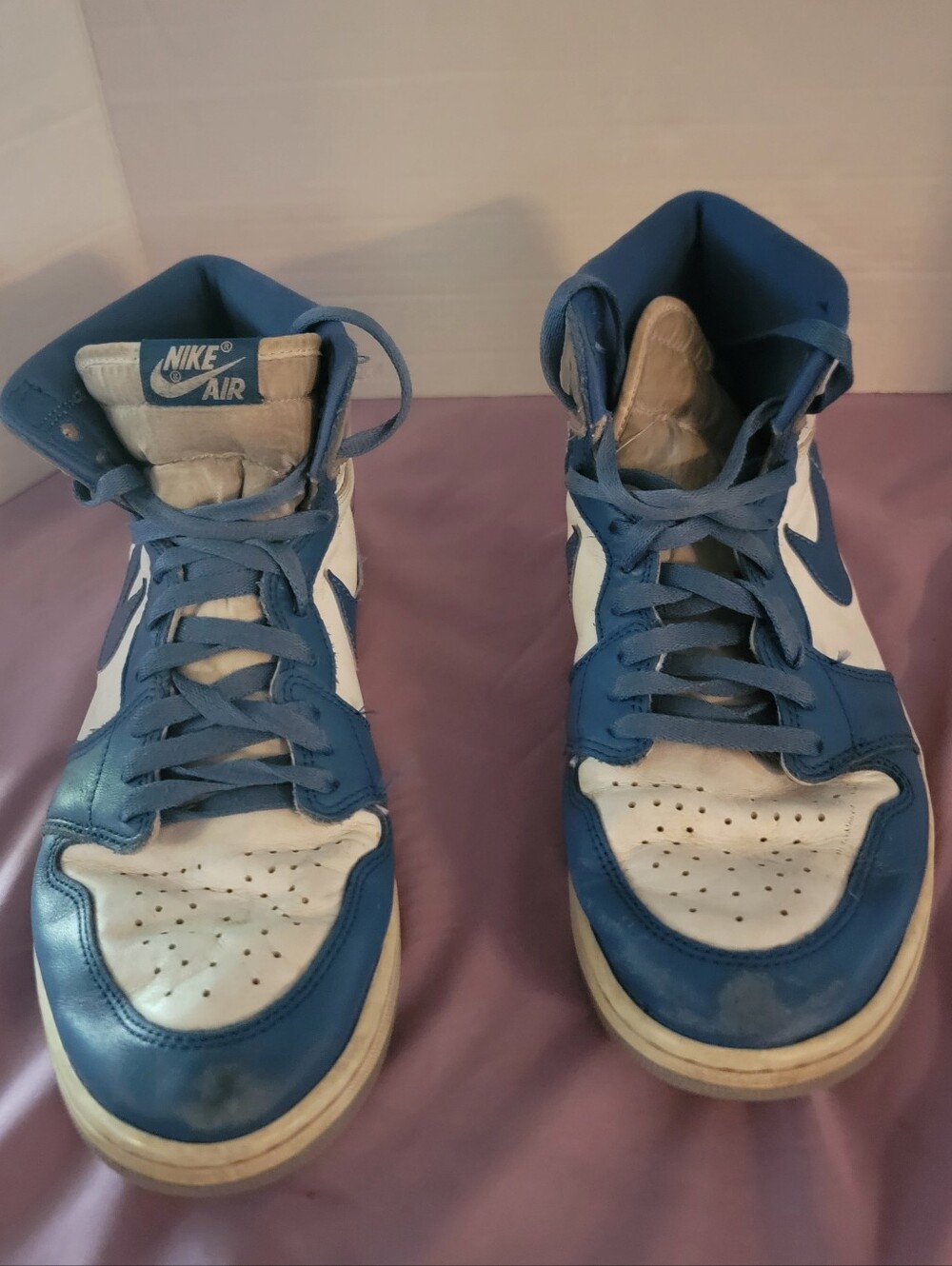 Nike High-Top Sneakers in Blue and White Size 11